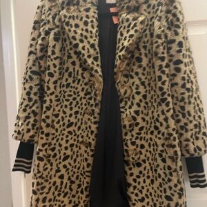 CAbi Animal Print Teddy Jacket